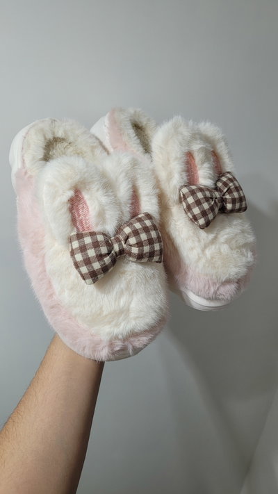 Pantufla Orejitas Rosa Talle 35, 36 y 37
