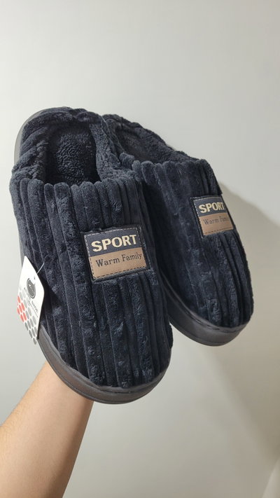Pantufla Sport Negra Talle 44/5 y 46/7