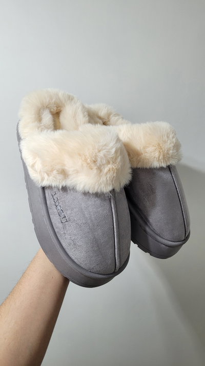 Pantufla Lisa Gris Talle 38/9