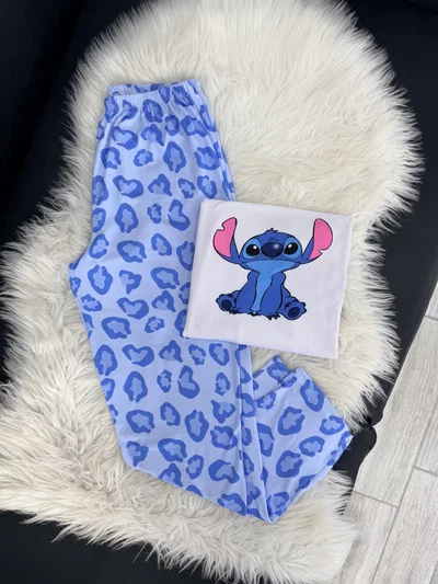 Pijama Largo Stitch Talle XL