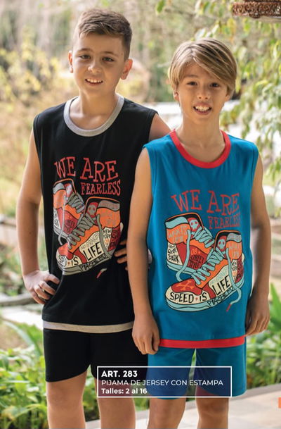 Pijama Infantil Azul Talle 6 y 8