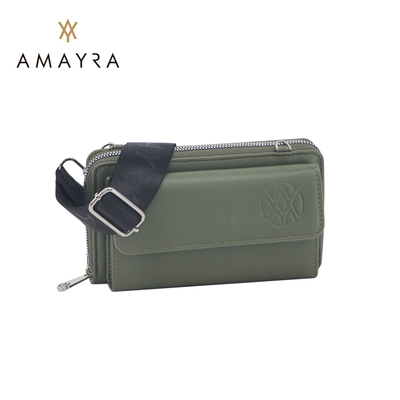 Bandolera portacelular verde