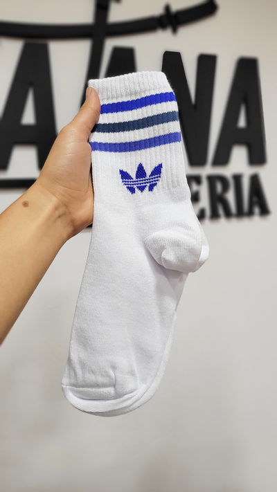 Media Tenis adulto Adidas tricolor Azul