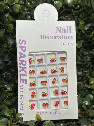 Decoracion de cereza para uñas