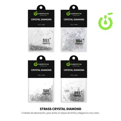 STRASS PLATEADO CHATO CHERIMOYA