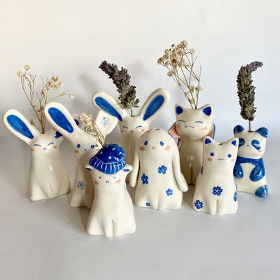 Animalitos mini floreros~sahumerio