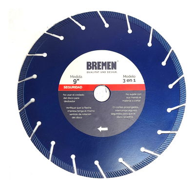 DISCO DIAM. BREMEN® 9"  (3 en 1) 6765
