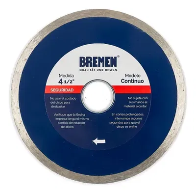 DISCO DIAM. BREMEN® 4-½"    Humedo(CONTINUO) 4525