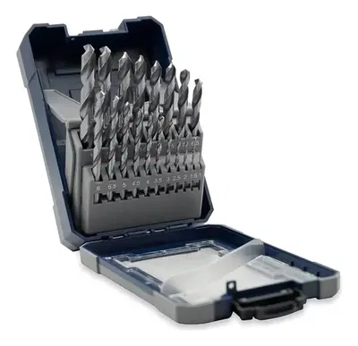 MECHA HSS (Acero Rápido)      Juego x   19Pzs(ø1-10mm)     CAJA ABS-TPR BREMEN® 7884