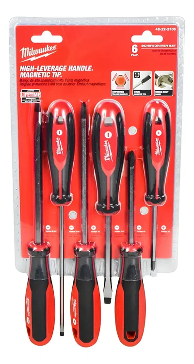 Destornillador Milwaukee 6 Piezas 4822-2706 Punta Magnetica