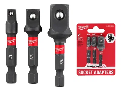 "DE IMPACTO - 1/4"" HEXAGONAL A CUADRANTE (1/4"", 3/8"", 1/2"") - 4832-5033