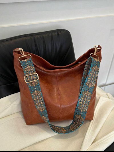 Bolso de cubo con estilo europeo (marron)