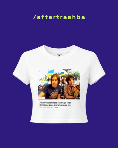 JULIAN CASABLANCAS SKULLING A SHOT - THE STROKES - Baby Tee