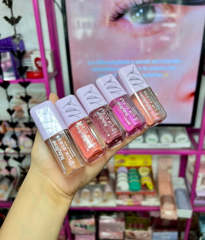 GLOSS CON GLITTER RUBY ROSE