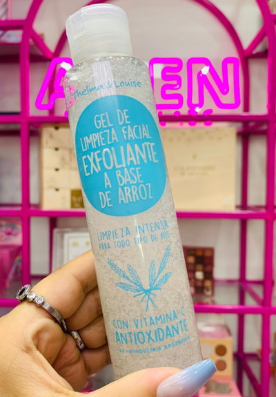 Gel exfoliante a base de arroz