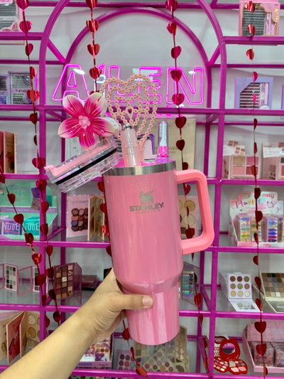 Vaso térmico escolar rosa 
