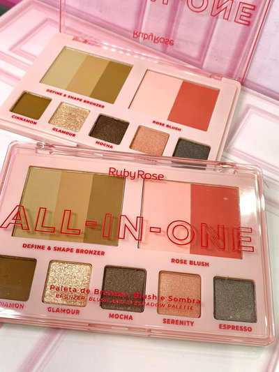 Paleta de bronzer, rubor y sombras Ruby Rose