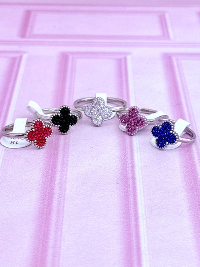 Anillo brillo plateado