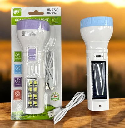 LINTERNA RECARGABLE USB Y SOLAR MEDIANA