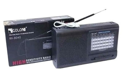 RADIO 9 BANDAS COLON RECARGABLE- PILAS