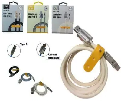CABLE TIPO C PUNTA DE METAL