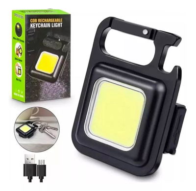 Mini Linterna Llavero Iman Led Cob Abridor Calidad Premium!! Color de la linterna Negro