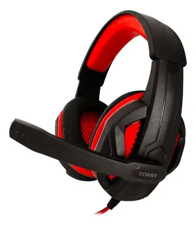 Auricular Gamer Pc Ps4 Usb Con Micrófono Led St-bold Noga Color Negro Color de la luz Rojo