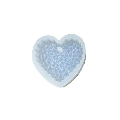 Molde De Silicona Corazon Texturado Para Llavero O Pendiente Resina Epoxi