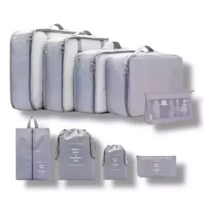 Set De 9 Organizadores Para Valija Bolsos De Viaje Impermeables