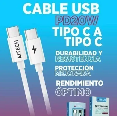 CABLE AITECH CRAPIDA PS20W TIPO C A TIPO C