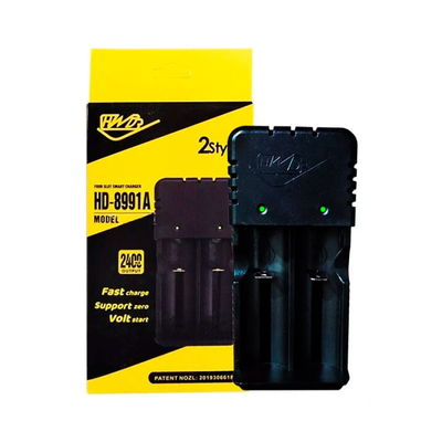 Cargador De Baterias De Litio Pilas Coneccion USB Doble Medida 18650 4.2 1a2