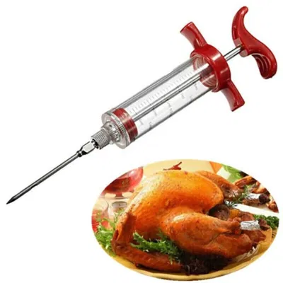 Jeringa Adobar Carne Pollo Cerdo Gastronomica Aguja Acero
