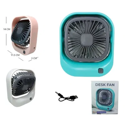 Mini Ventilador De Escritorio Recargable USB 3 Velocidades