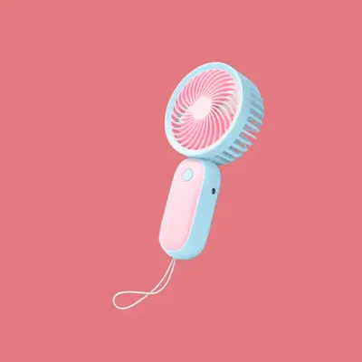 Mini ventilador portátil Recargable con Correa de Goma