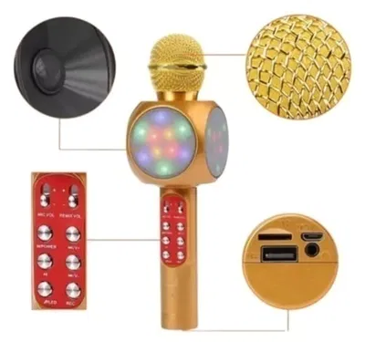 MICROFONO KARAOKE C/LUZ Y CAMBIO DE VOZ