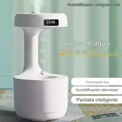 Lampara Humidificador Pantalla LED y Efecto Gota de Agua