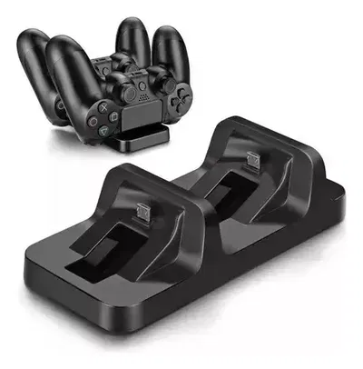 Base Cargador Dual Doble Joystick Ps4 Horizontal Slim Pro