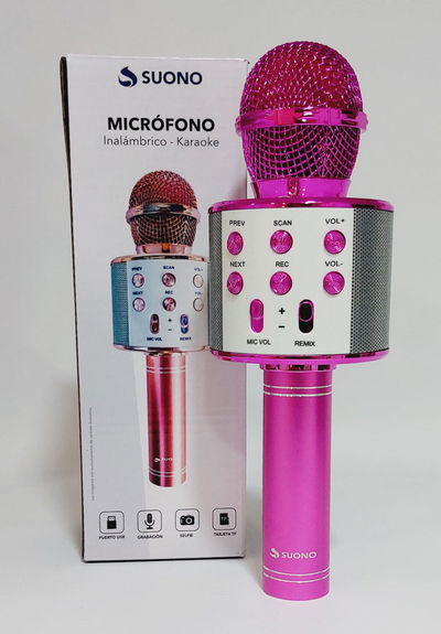 Microfono Inalambrico Karaoke Bluetooth Recargable Fiestas