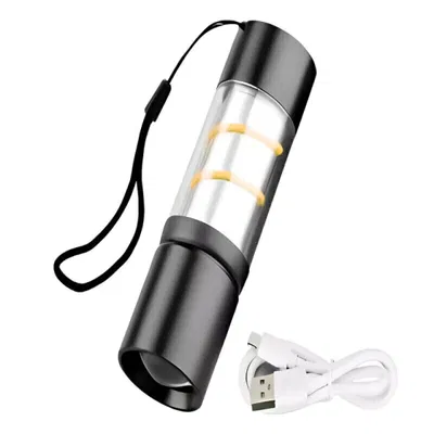 Mini Linterna Led Con Zoom Recargable Con Luces Variadas Camping Y Jardin