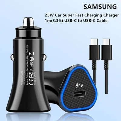 Cargador Para Auto Samsung Rapido 25w Cable Tipo C