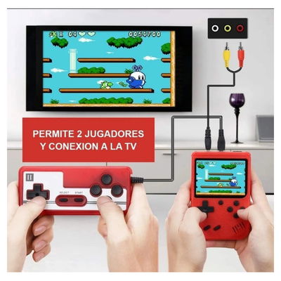 Consola Portatil 8 Bit Joystick 400 Juegos Salida TV