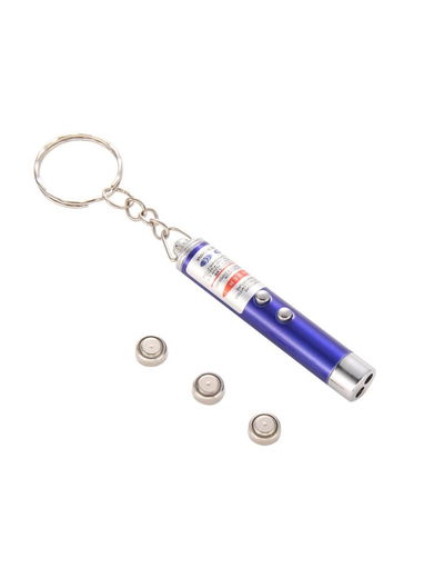 Mini Linterna Puntero Laser 3 En 1 Luz Blanca UV Llavero
