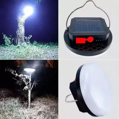 Lámpara LED Recargable con Batería Interna USB y Solar