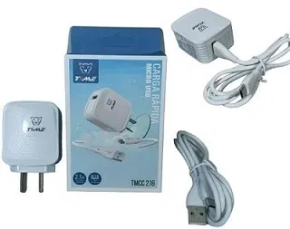 CARGADOR TIME V8 2.1A C/ CABLE DESMONTABLE