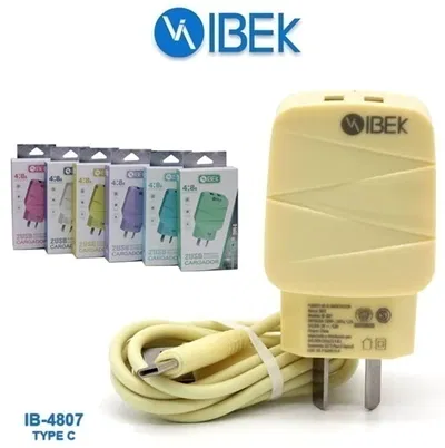 CARGADOR IBEK 4.8A TIPO C CABLE DESMONTABLE