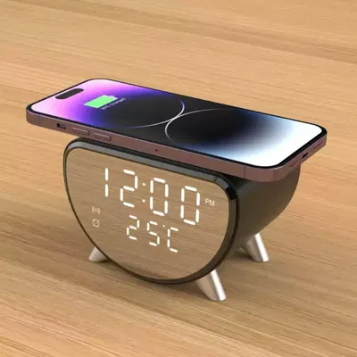 RELOJ DESPERTADOR DE CARGA INALAMBRICA NFC