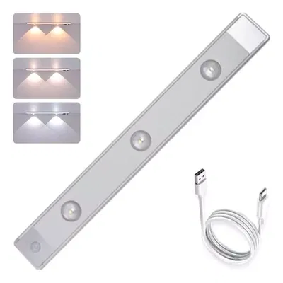 Luz Led Barra Sensor Movimiento 40cm Adhesivo Magnético Recargable