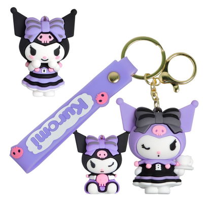 Llavero De PVC Suave Con Ganchito Kuromi Sanrio