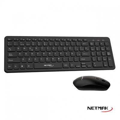 Combo Mouse + Teclado Inalámbrico Slim En Español Comodo