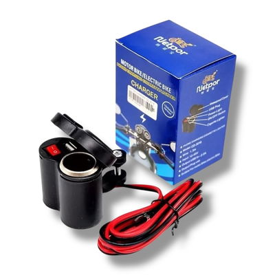 Toma 12v Para Moto Cargador Puerto Usb Con Encendedor 